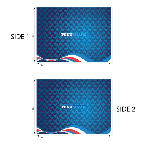 10 Foot Full Wall 600D Custom Printed Double Sided