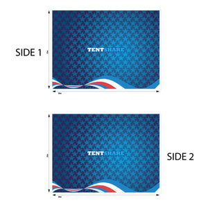 10 Foot Full Wall 600D Custom Printed Double Sided