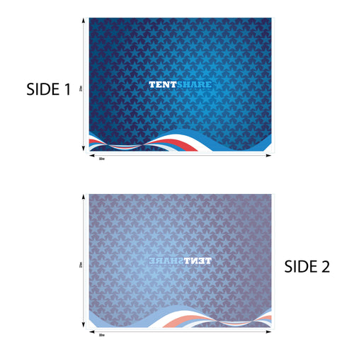 10 Foot Full Wall 600D Custom Printed Single Sided