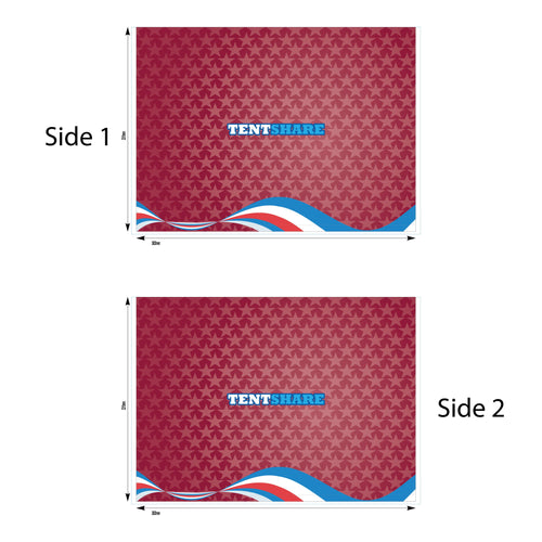 10 Foot Full Wall PVC Custom Printed Double Sided