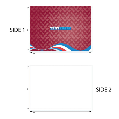 10 Foot Full Wall PVC Custom Printed Single Sided