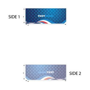 10 Foot Half Wall 600D Custom Printed Single Sided