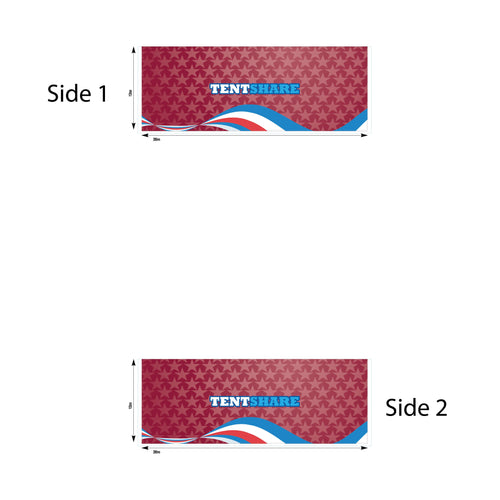 10 Foot Half Wall PVC Custom Printed Double Sided