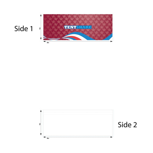 10 Foot Half Wall PVC Custom Printed Single Sided