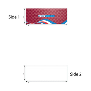 10 Foot Half Wall PVC Custom Printed Single Sided