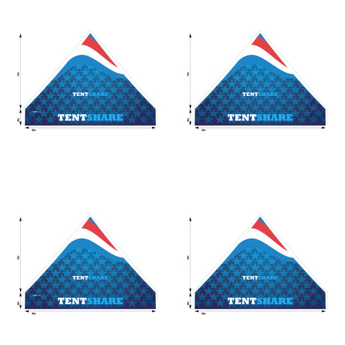 10x10 Popup Tent Topper Custom Printed 600D