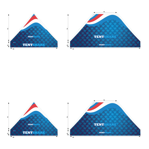 10x15 Popup Tent Topper Custom Printed 600D