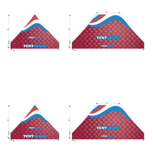 10x15 Popup Tent Topper Custom Printed PVC
