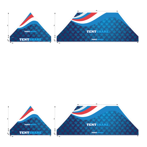 10x20 Popup Tent Topper Custom Printed 600D