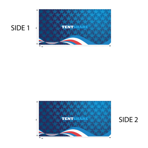 15 Foot Full Wall 600D Custom Printed Double Sided