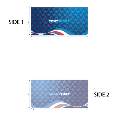 15 Foot Full Wall 600D Custom Printed Single Sided