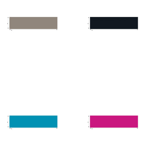 15 Foot Half Wall PVC Solid Colour
