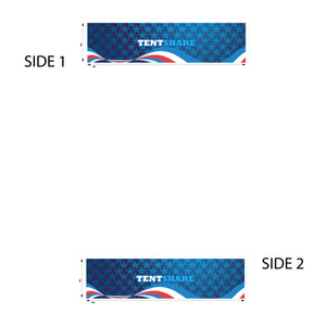 15 Foot Half Wall 600D Custom Printed Double Sided