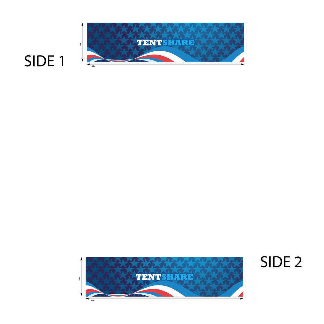 15 Foot Half Wall 600D Custom Printed Double Sided