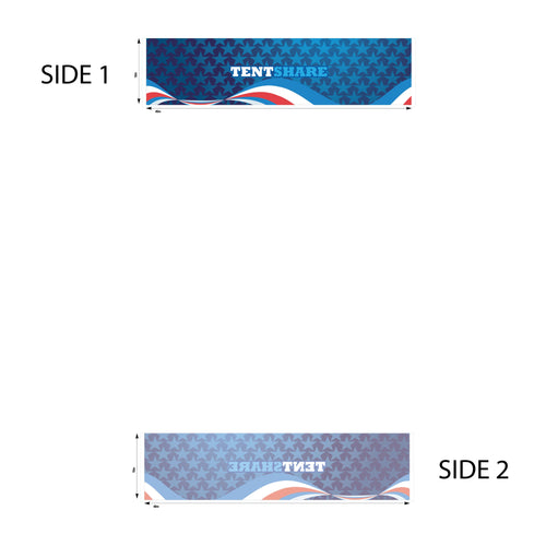 15 Foot Half Wall 600D Custom Printed Single Sided