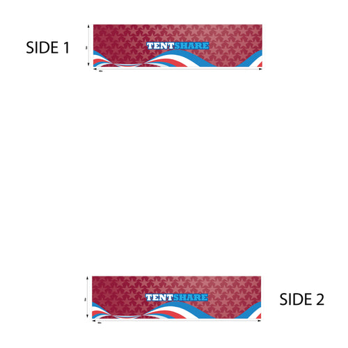 15 Foot Half Wall PVC Custom Printed Double Sided