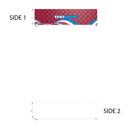 15 Foot Half Wall PVC Custom Printed Single Sided