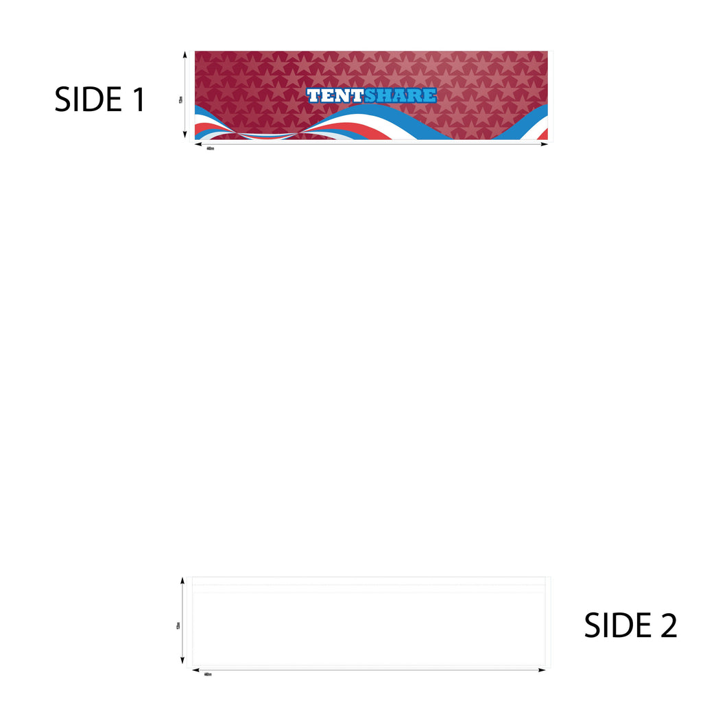 15 Foot Half Wall PVC Custom Printed Single Sided