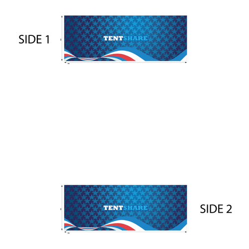 20 Foot Full Wall 600D Custom Printed Double Sided