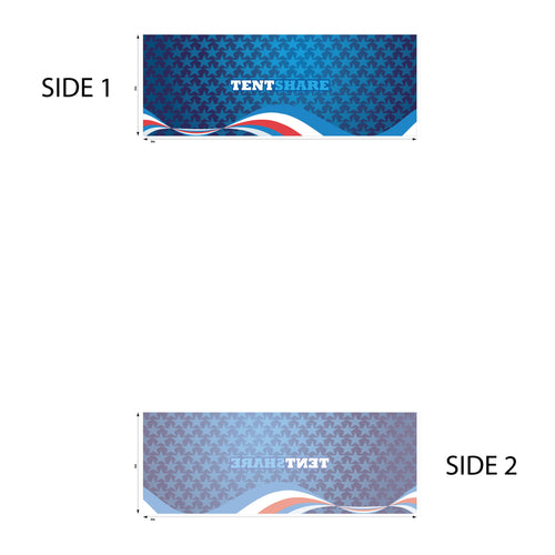20 Foot Full Wall 600D Custom Printed Single Sided