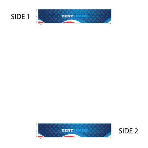 20 Foot Half Wall 600D Custom Printed Double Sided
