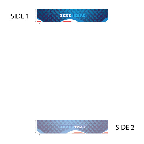 20 Foot Half Wall 600D Custom Printed Single Sided