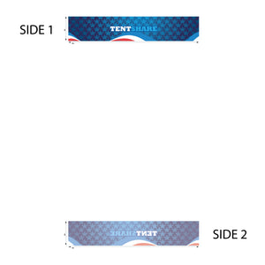 20 Foot Half Wall 600D Custom Printed Single Sided