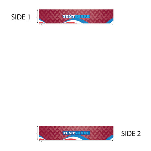 20 Foot Half Wall PVC Custom Printed Double Sided