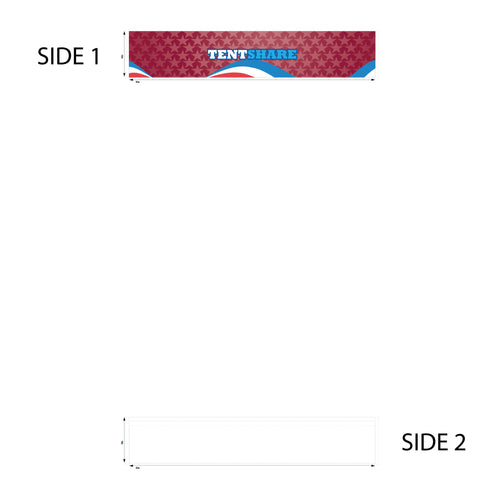 20 Foot Half Wall PVC Custom Printed Single Sided