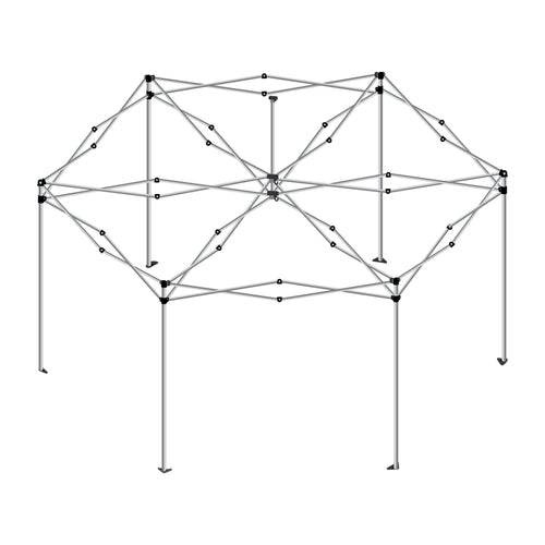 20x20 Hexagon Popup Tent Frame HD Tough