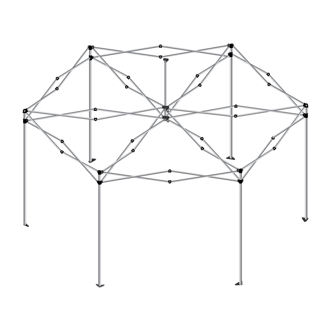20x20 Hexagon Popup Tent Frame HD Tough