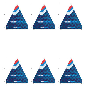 20x20 Hexagon Popup Tent Topper Custom Printed 600D