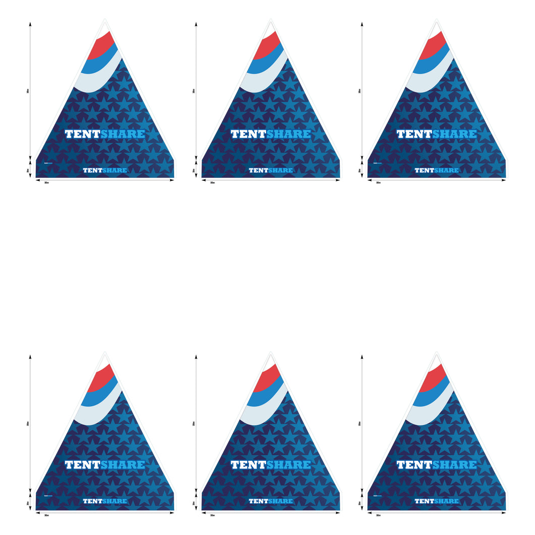 20x20 Hexagon Popup Tent Topper Custom Printed 600D