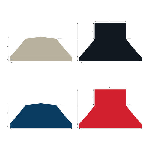20x20 Foot Topper 500D Solid Colour