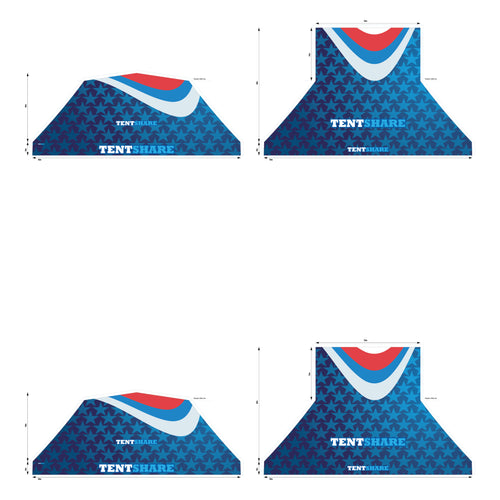 20x20 Popup Tent Topper Custom Printed 600D