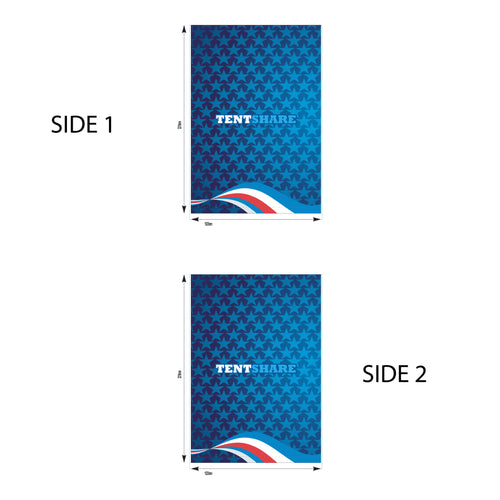 5 Foot Full Wall 600D Custom Printed Double Sided