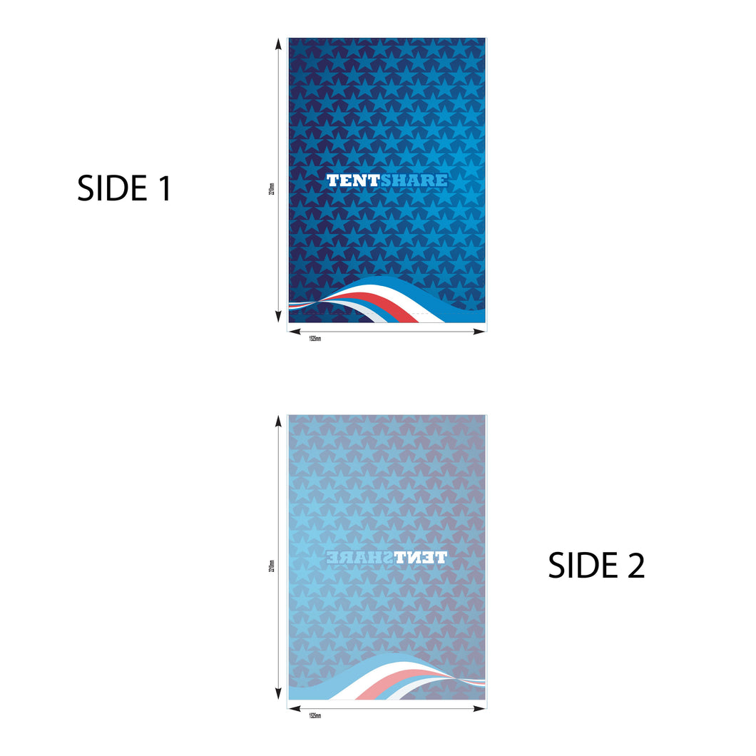 5 Foot Full Wall 600D Custom Printed Single Sided
