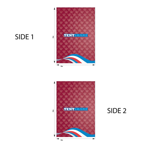 5 Foot Full Wall PVC Custom Printed Double Sided