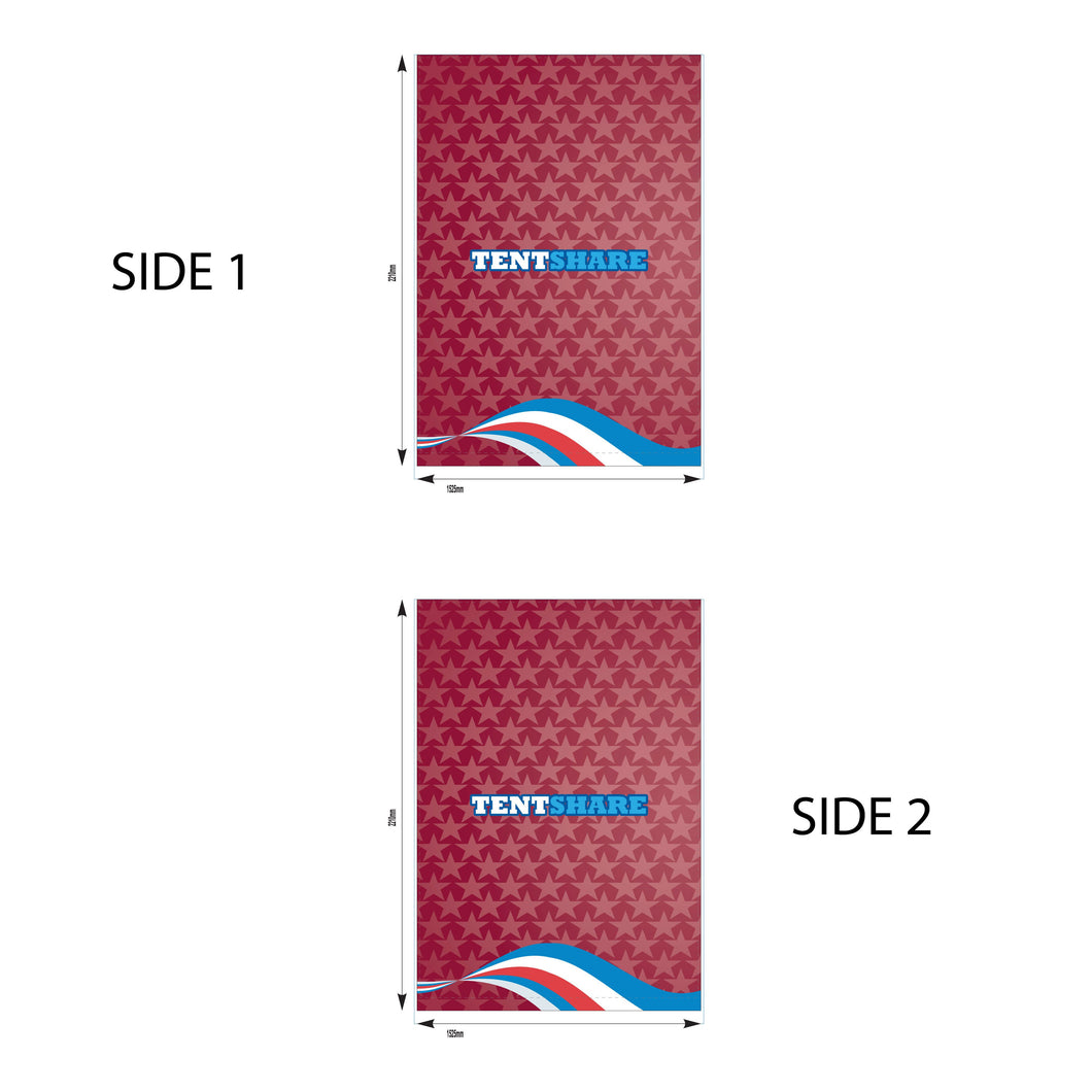 5 Foot Full Wall PVC Custom Printed Double Sided