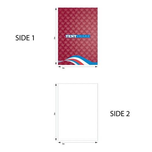 5 Foot Full Wall PVC Custom Printed Single Sided