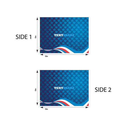 5 Foot Half Wall 600D Custom Printed Double Sided