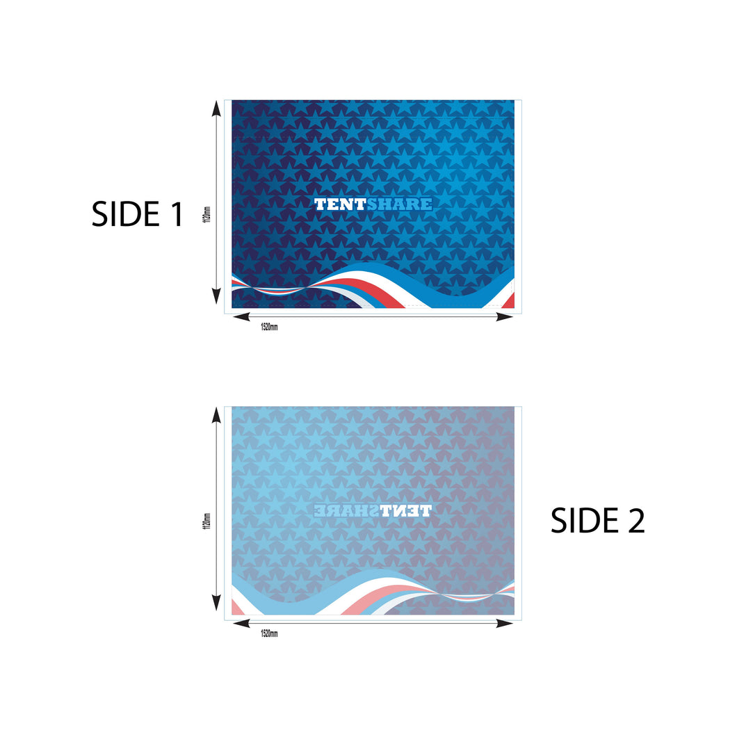 5 Foot Half Wall 600D Custom Printed Single Sided