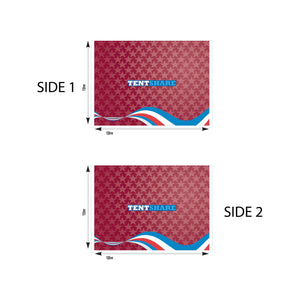 5 Foot Half Wall PVC Custom Printed Double Sided