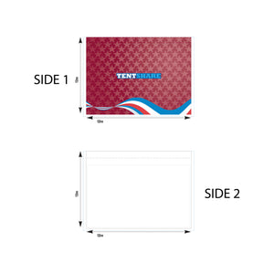 5 Foot Half Wall PVC Custom Printed Single Sided