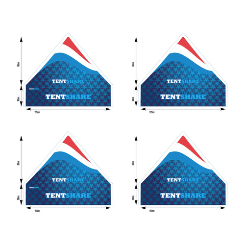5x5 Popup Tent Topper Custom Printed 600D