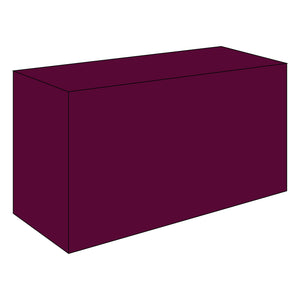 4 Foot Fitted Table Cover Solid Color 500D