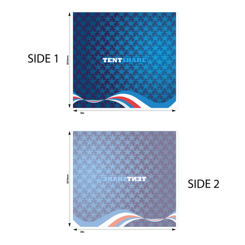 8 Foot Full Wall 600D Custom Printed Single Sided