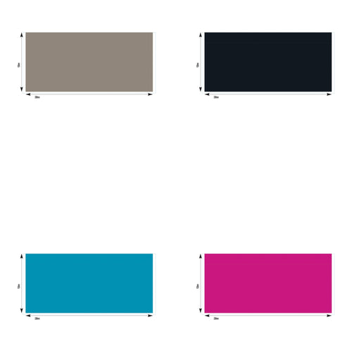 8 Foot Half Wall PVC Solid Colour
