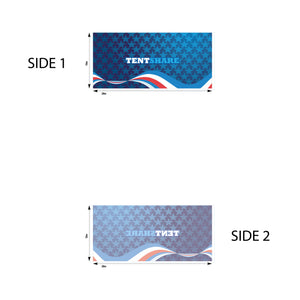 8 Foot Half Wall 600D Custom Printed Single Sided
