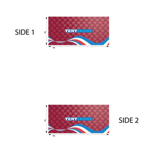 8 Foot Half Wall PVC Custom Printed Double Sided